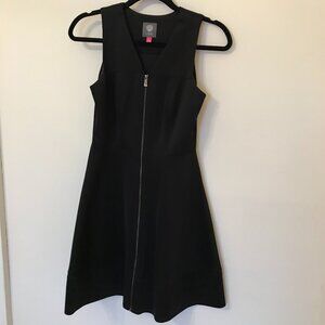 Vince Camuto Front Zipper Fit & Flare Scuba Dress